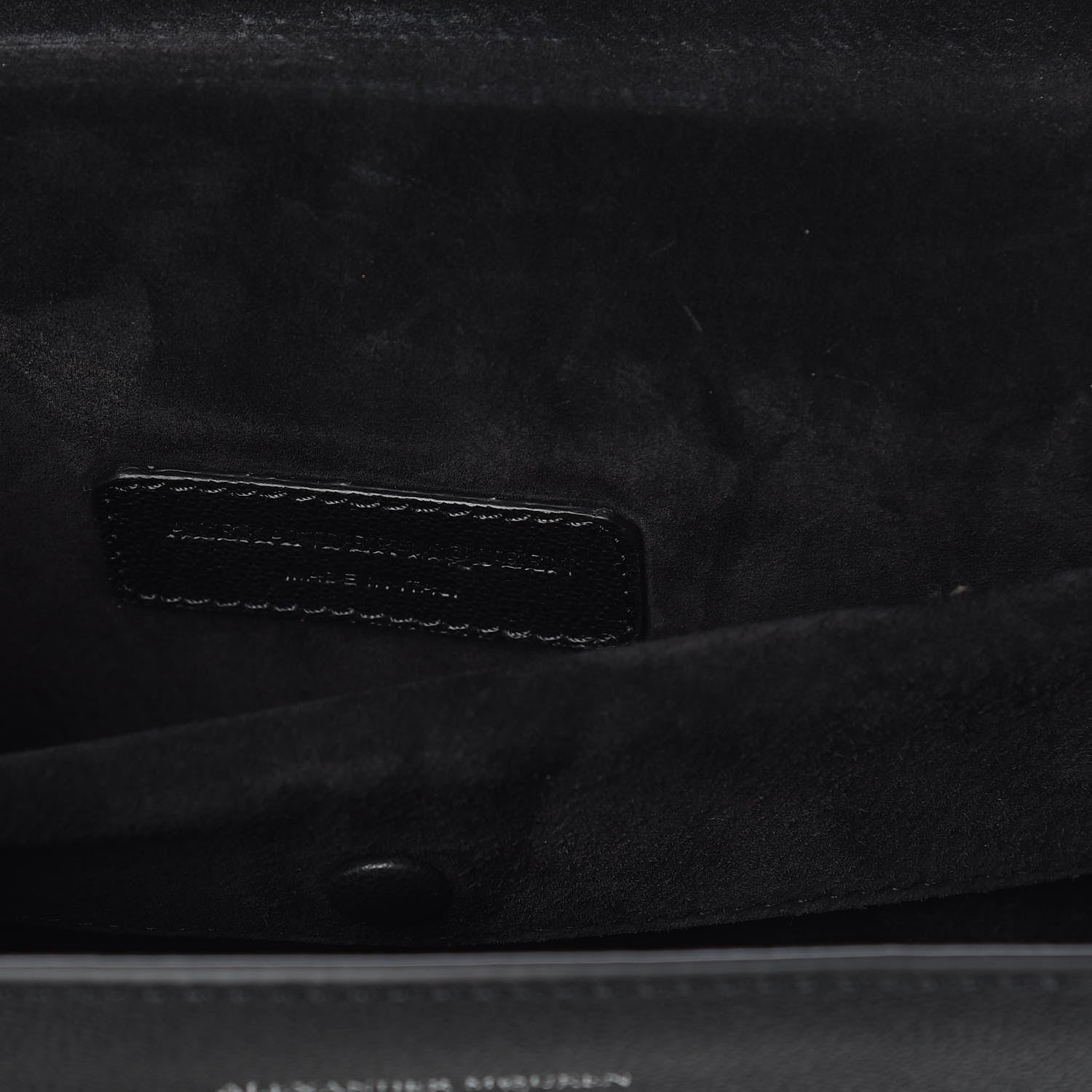 Alexander McQueen Grained Calfskin Medium Insignia Flap Black 7 of 10