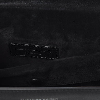 Alexander McQueen Grained Calfskin Medium Insignia Flap Black 7 of 10