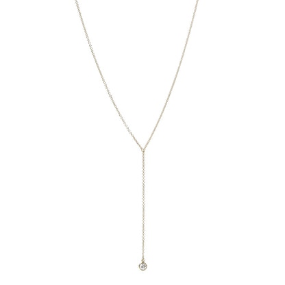 Tiffany 18K Yellow Gold Diamond .17ct Elsa Peretti Diamonds by the Yard Lariat Necklace 1 of 6