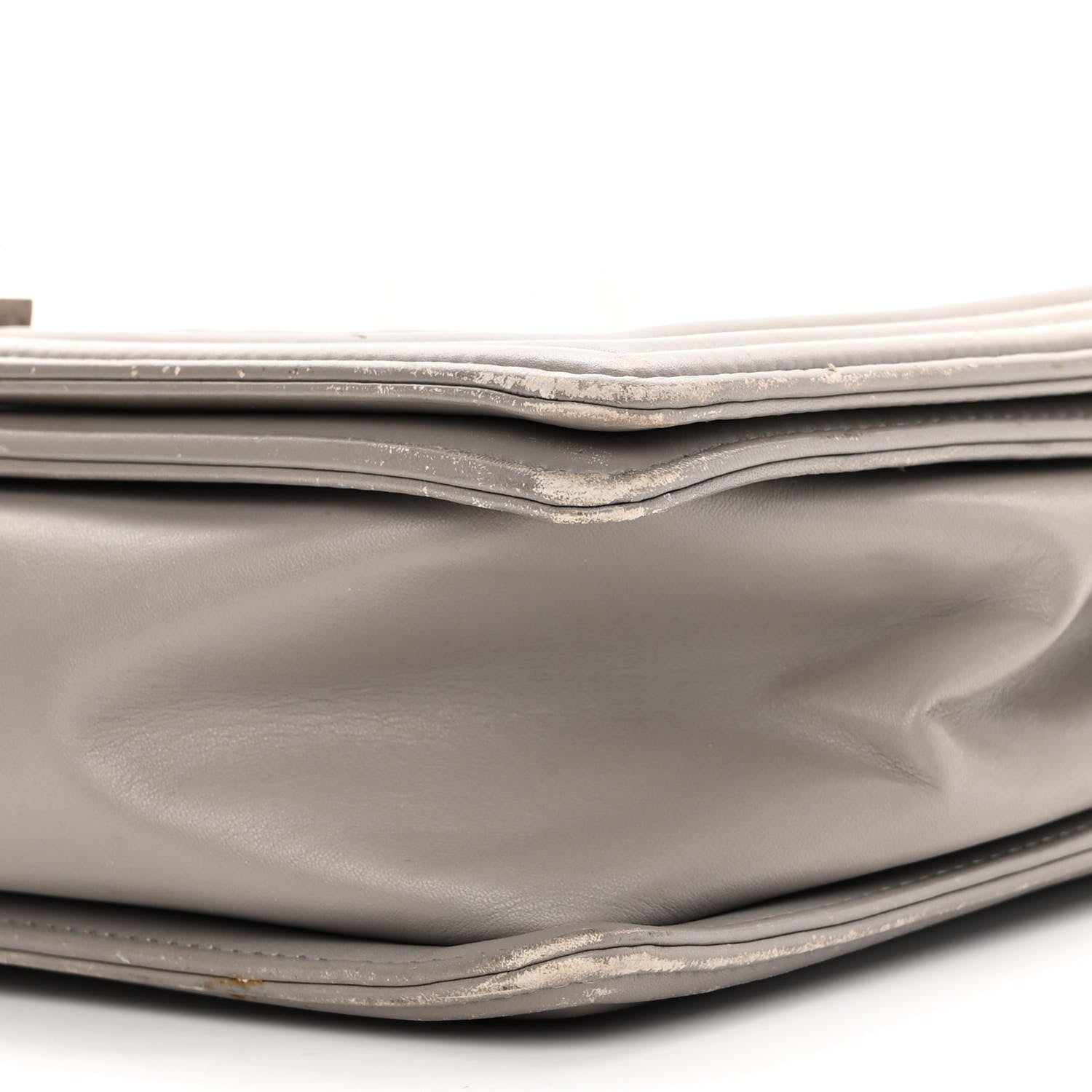 Chanel Calfskin Ombre Quilted Large Boy Flap Grey Beige 10 of 20