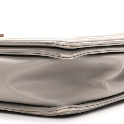 Chanel Calfskin Ombre Quilted Large Boy Flap Grey Beige 10 of 20