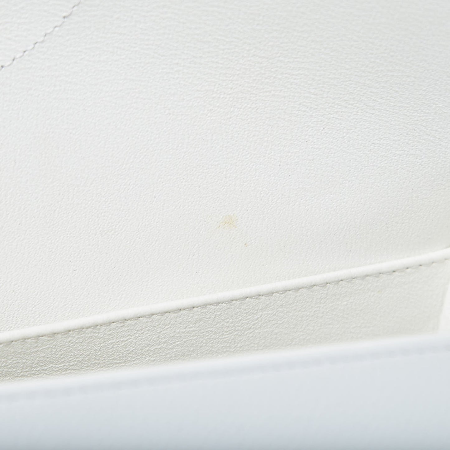 Caviar Quilted Jumbo Double Flap White