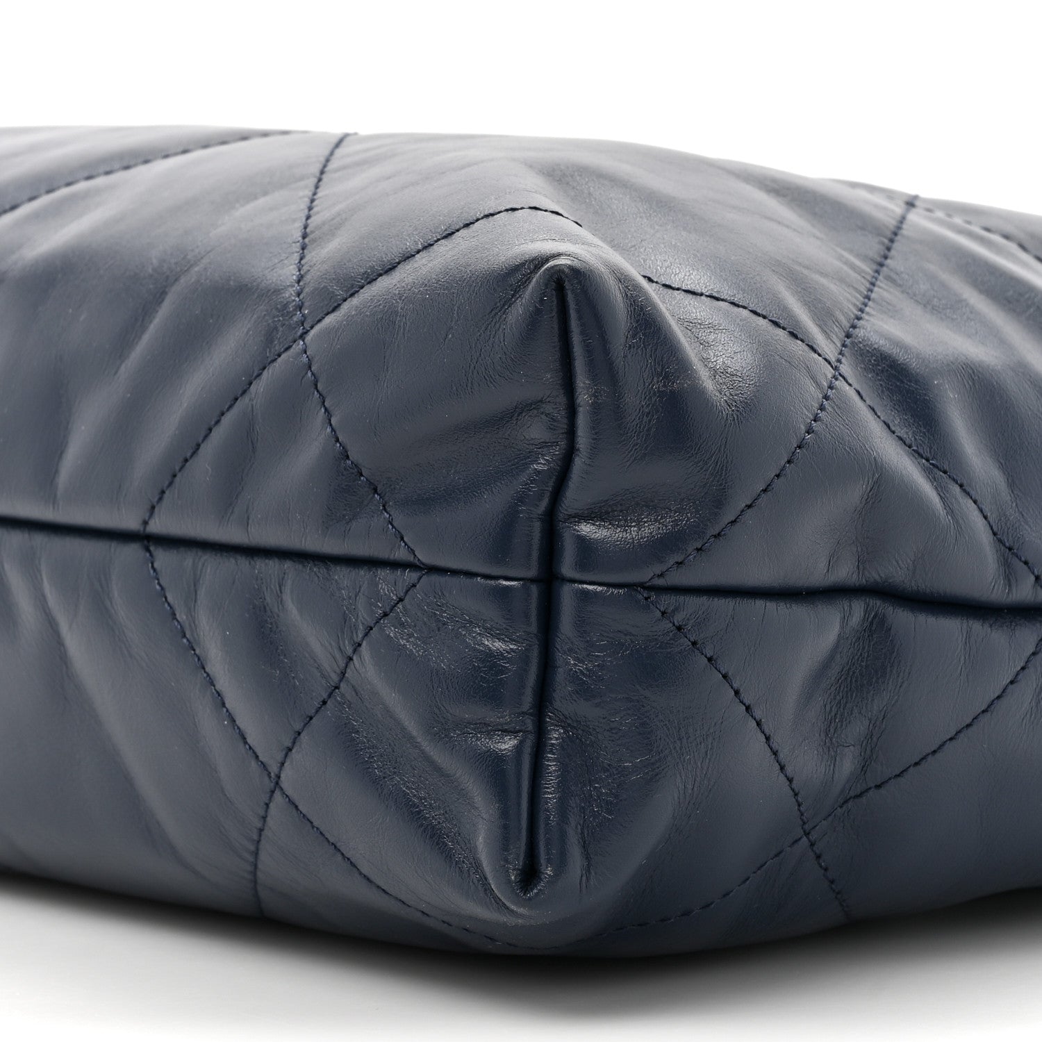 Chanel Shiny Calfskin Quilted Small Chanel 22 Navy 10 of 11