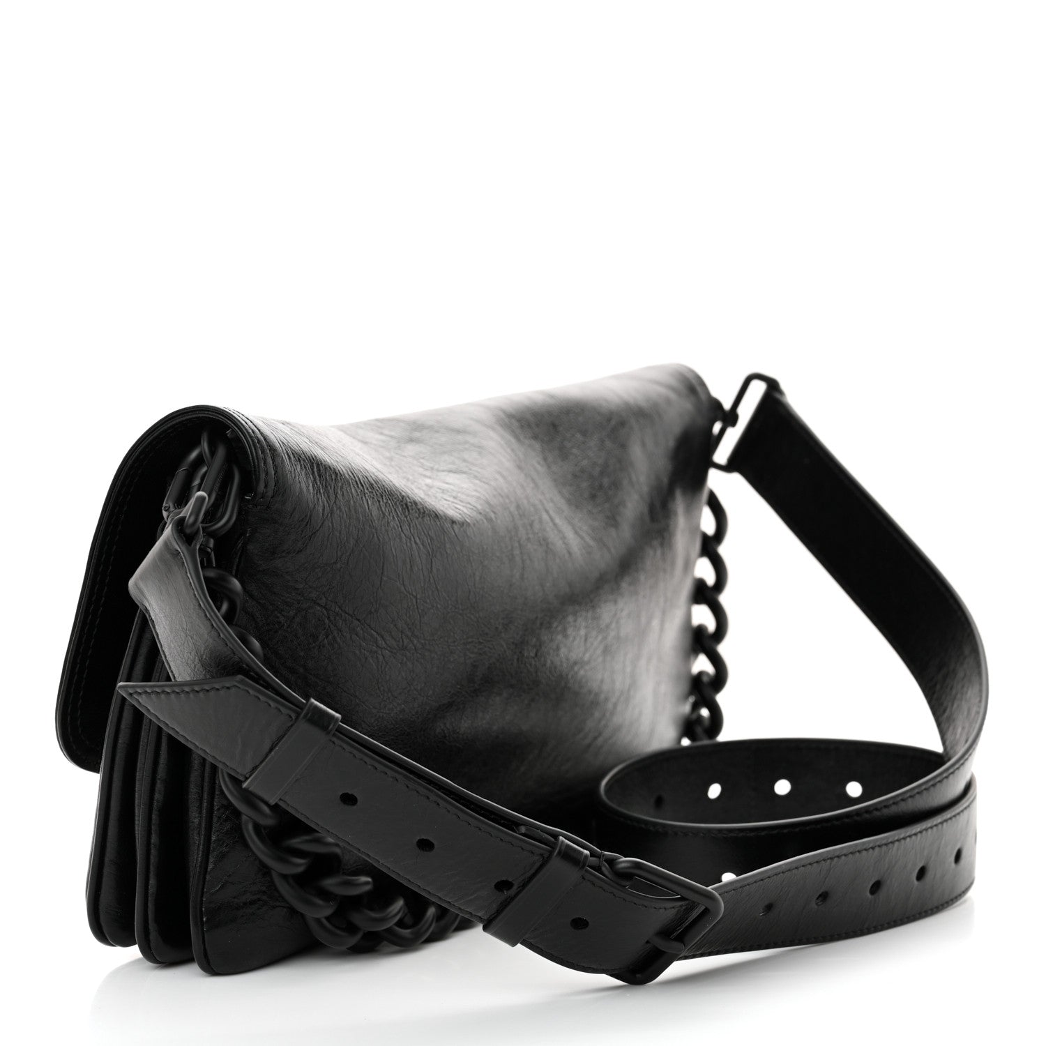 Balenciaga Calfskin Medium BB Soft Flap Bag Black 3 of 10