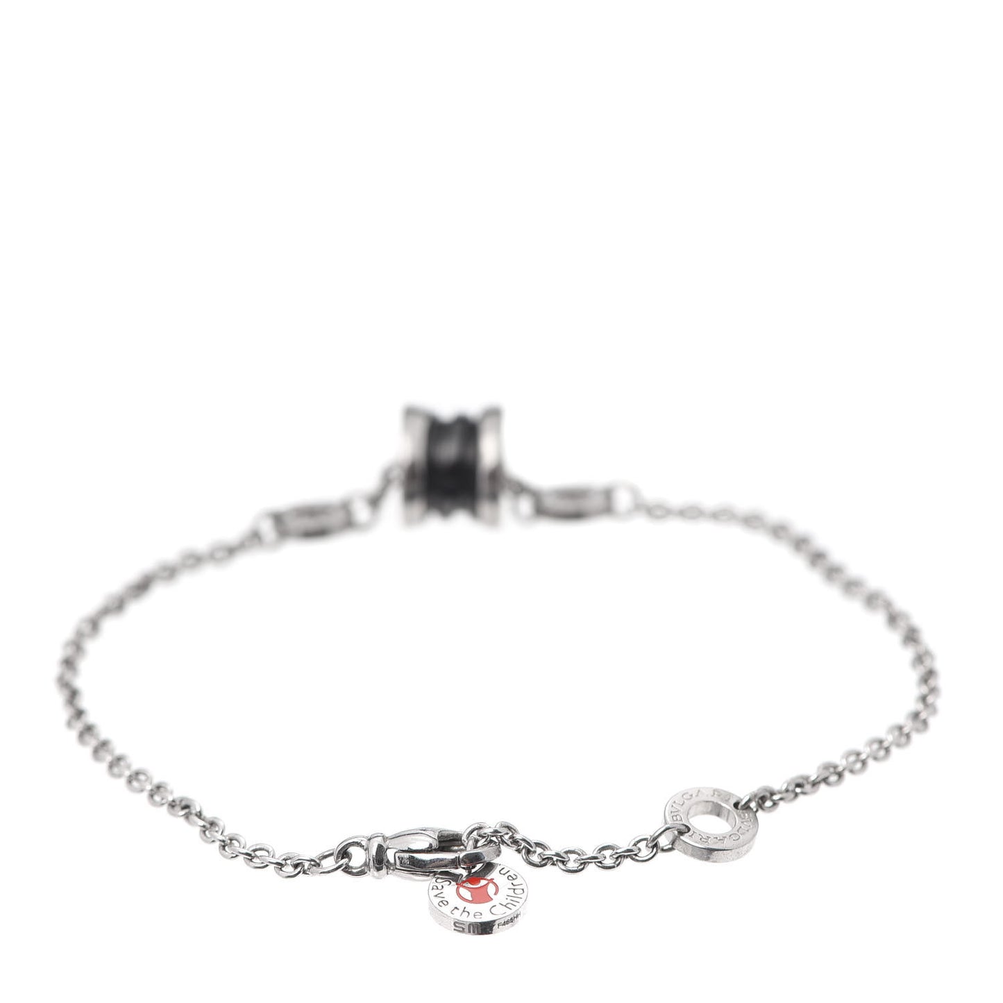 Sterling Silver Black Ceramic Save the Children Bracelet SM