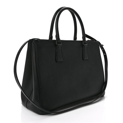 Prada Saffiano Lux Monochrome Large Galleria Double Zip Tote Black 3 of 11