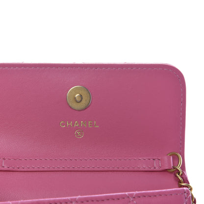 Chanel Lambskin Quilted Pearl Crush Clutch With Chain Pink 5 of 10