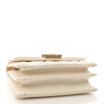 Chanel Caviar Quilted North South Boy Flap White 4 of 14