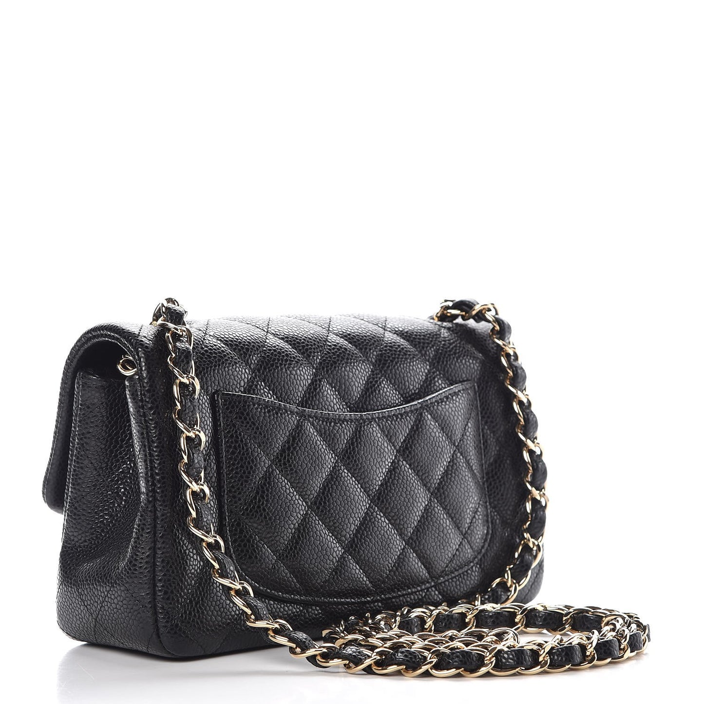 Caviar Quilted Mini Rectangular Flap Black