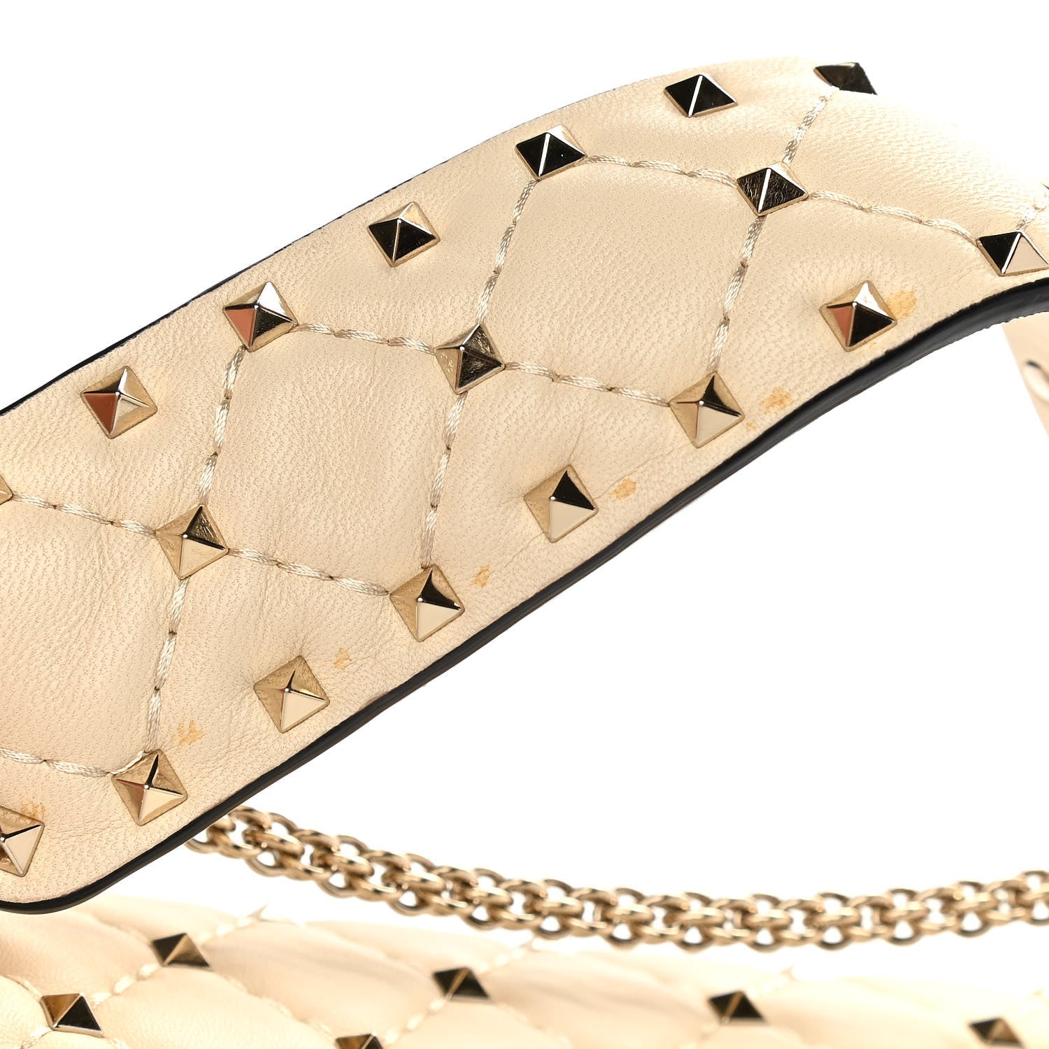Valentino Garavani Nappa Medium Rockstud Spike Shoulder Bag Light Ivory 13 of 14
