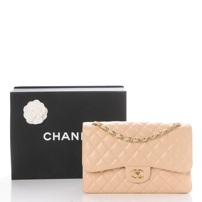 Chanel Caviar Quilted Jumbo Double Flap Beige Clair 10 of 10