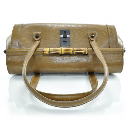 Gucci Leather Bamboo Bullet Satchel 5 of 10