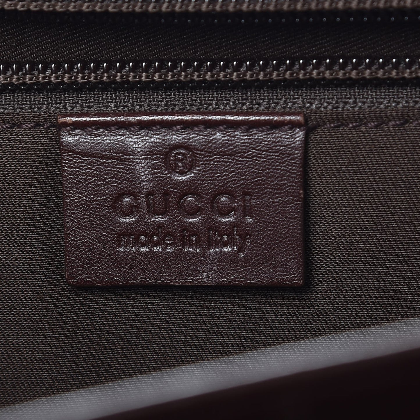 Guccissima Large Laptop Briefcase Dark Brown