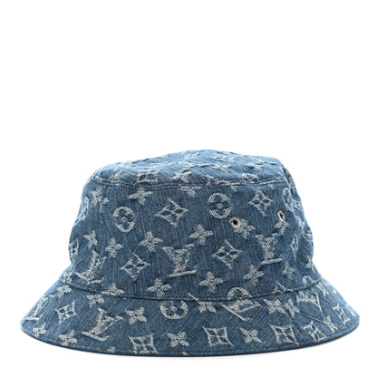 Louis Vuitton Monogram Denim Transformable Bob Bucket Hat 58 Blue 1 of 15