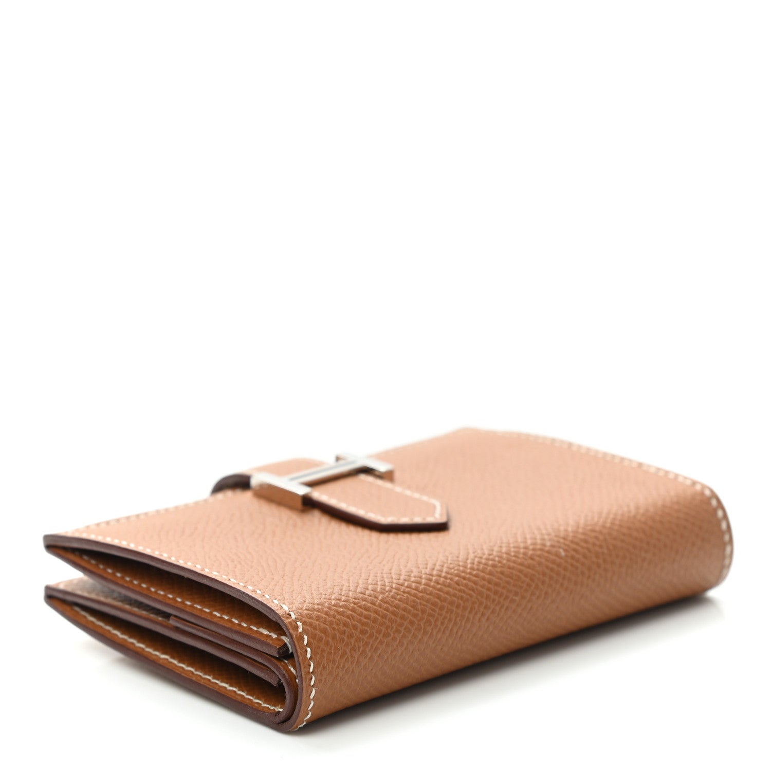 Hermes Epsom Bearn Card Holder Wallet Gold 4 of 9