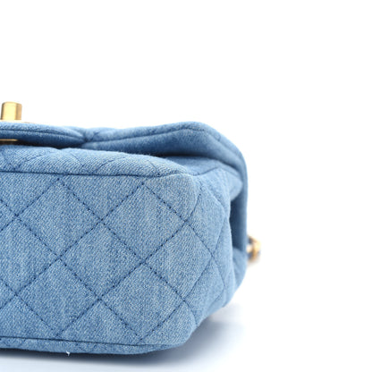 Chanel Denim Quilted Mini Pearl Crush Flap Blue 9 of 9