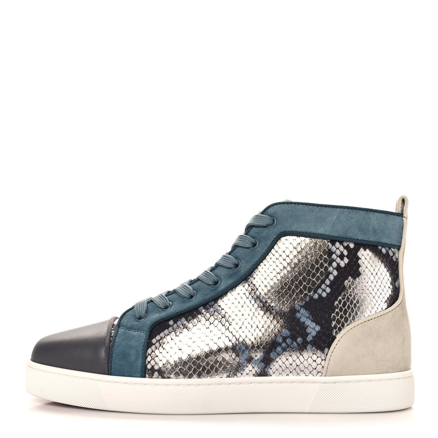 Metallic Calfskin Amazonia Suede Mens Louis Orlato Flat Sneaker 43.5 Multicolor