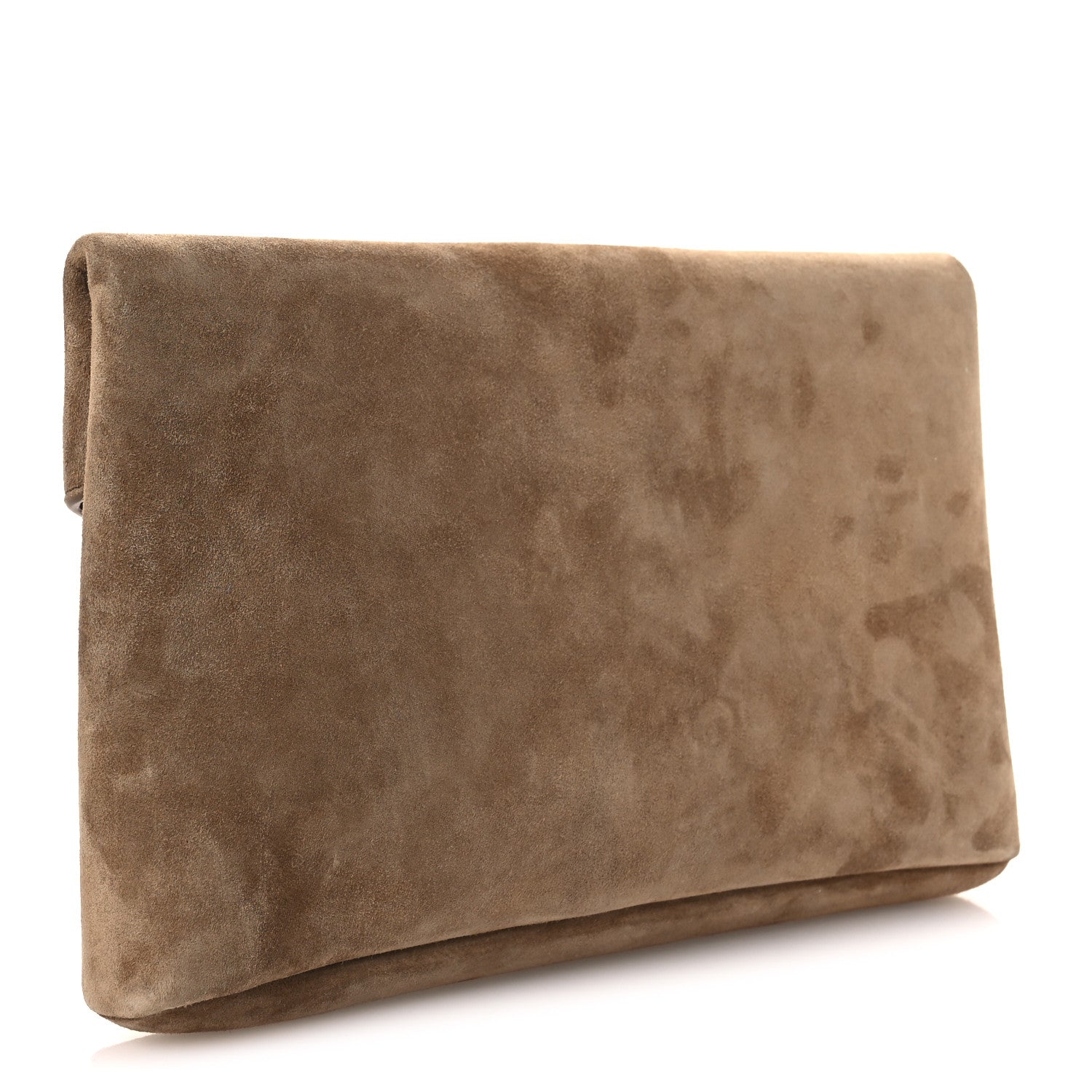 Saint Laurent Suede Large Cassandre Envelope Pouch Golden Leaf 3 of 11