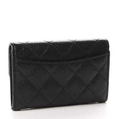 Chanel Caviar Quilted Flap Card Holder Wallet Black 3 of 9