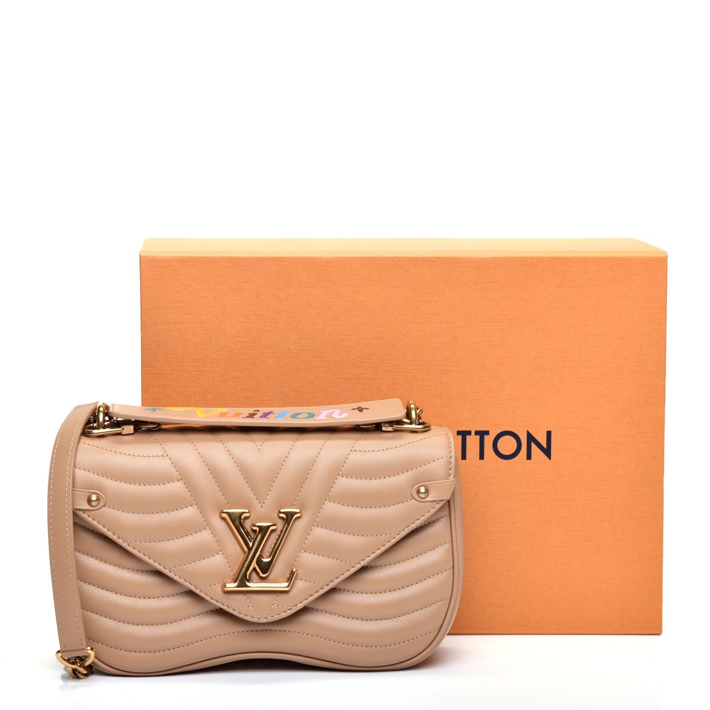 Calfskin New Wave Chain MM Noisette