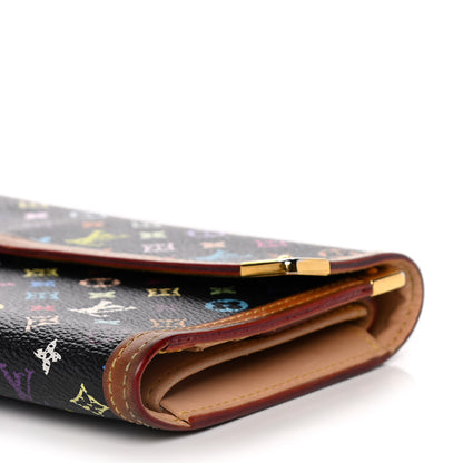 Louis Vuitton Monogram Multicolor Porte Tresor International Wallet Black 9 of 20