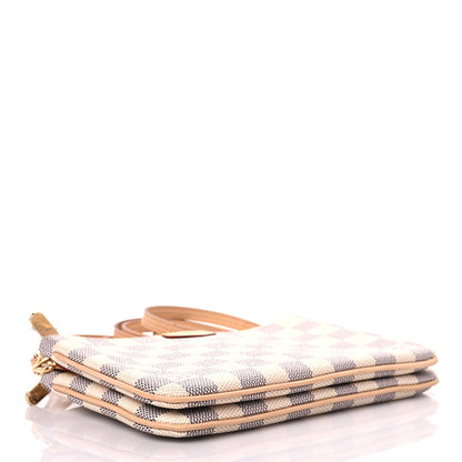 Louis Vuitton Damier Azur Double Zip Pochette 3 of 11