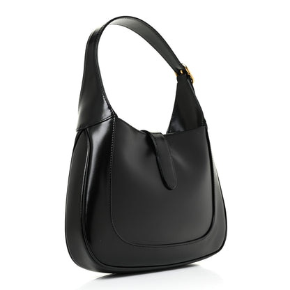 Gucci Boarded Dyana Lux Calfskin Small Jackie 1961 Hobo Black 3 of 11