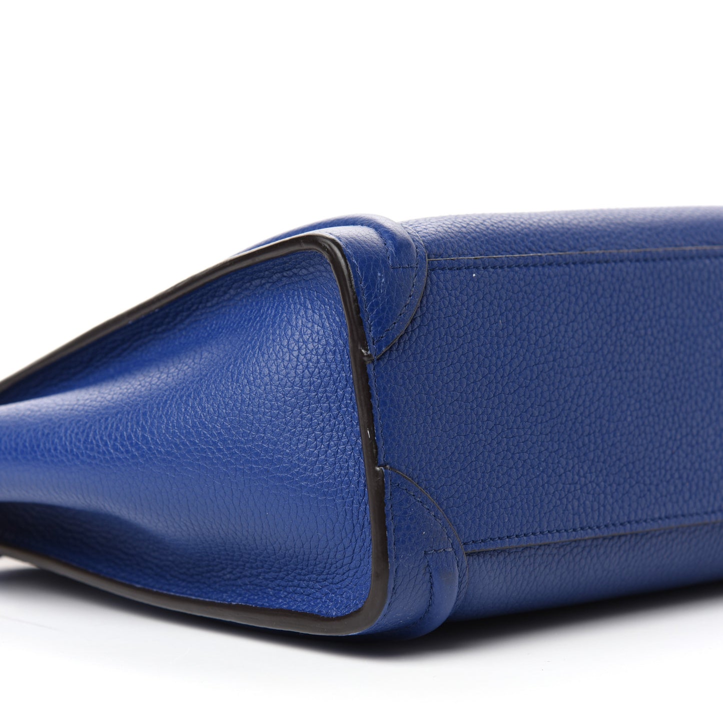 Drummed Calfskin Nano Luggage Indigo
