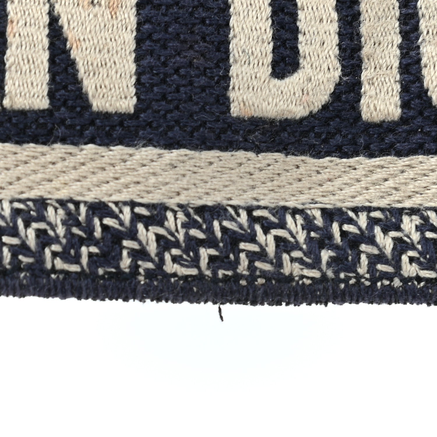 Christian Dior Canvas Embroidered Shoulder Strap Blue 12 of 13