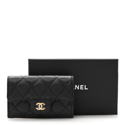 Chanel Caviar Quilted Flap Card Holder Wallet Black 10 of 10