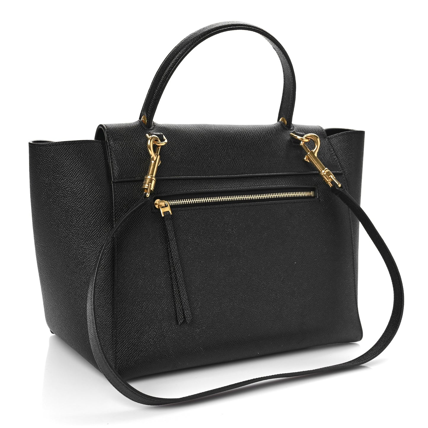 Grained Calfskin Mini Belt Bag Black