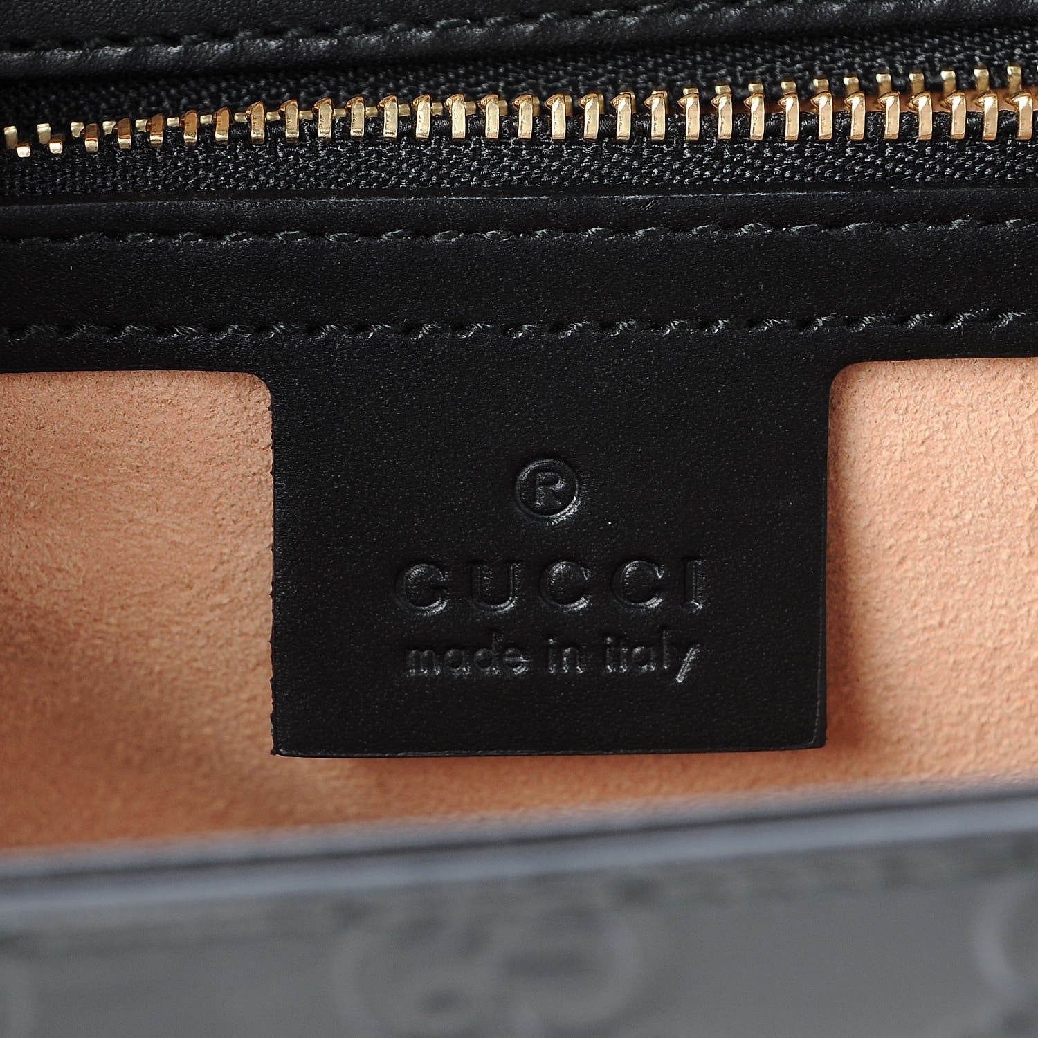 Gucci Guccissima Signature Small Padlock Top Handle Bag Black 7 of 8
