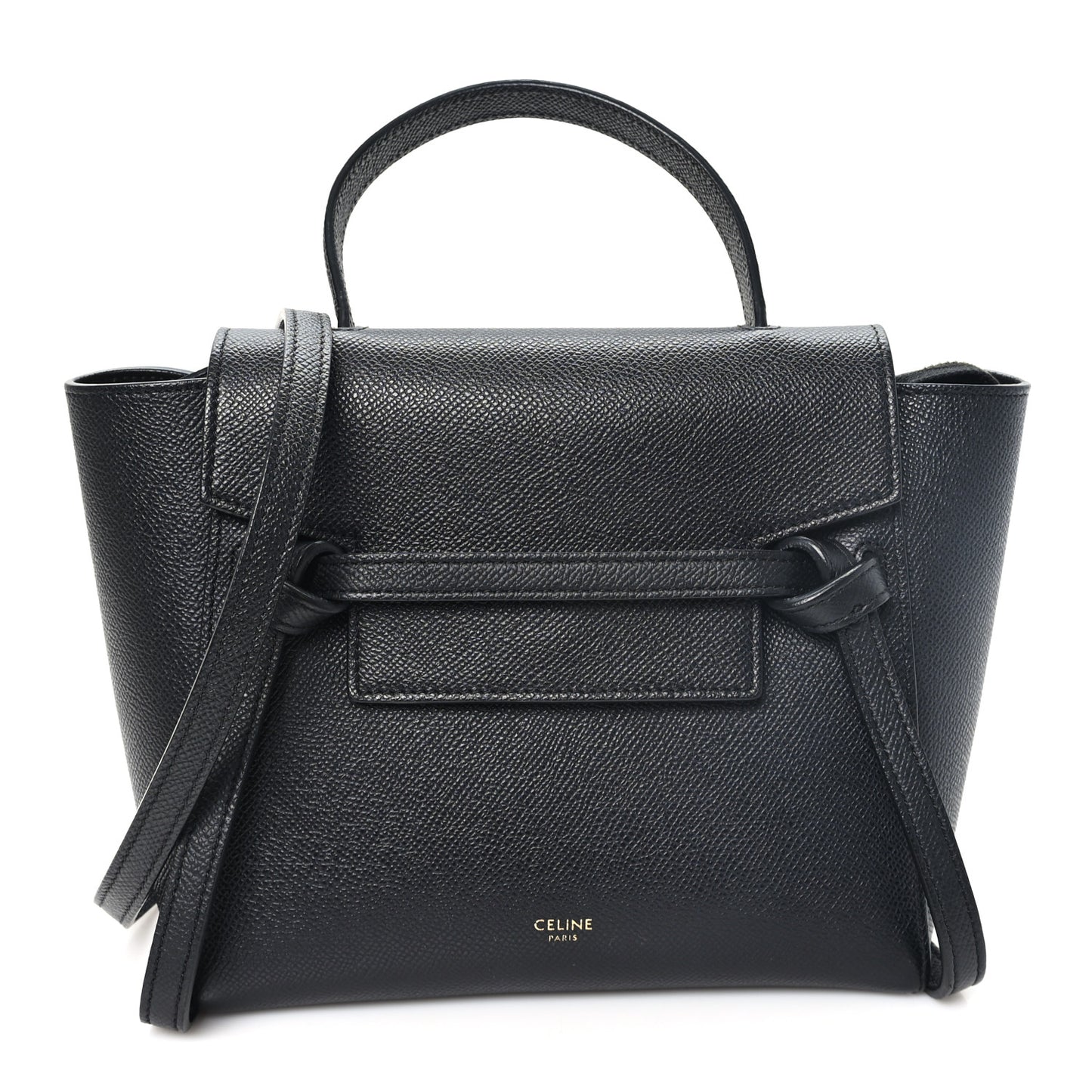 Grained Calfskin Nano Belt Bag Black