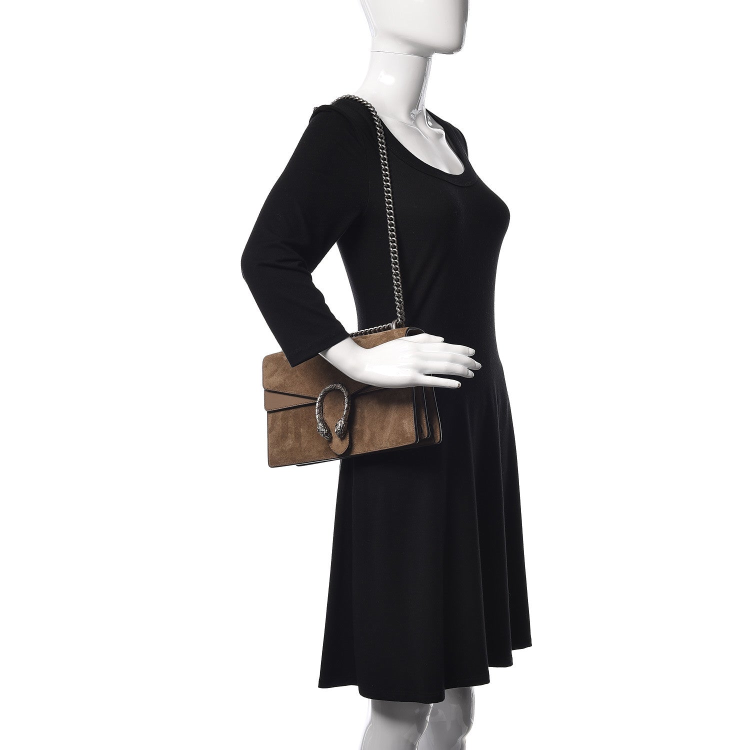 Gucci Suede Small Dionysus Shoulder Bag Taupe 2 of 9