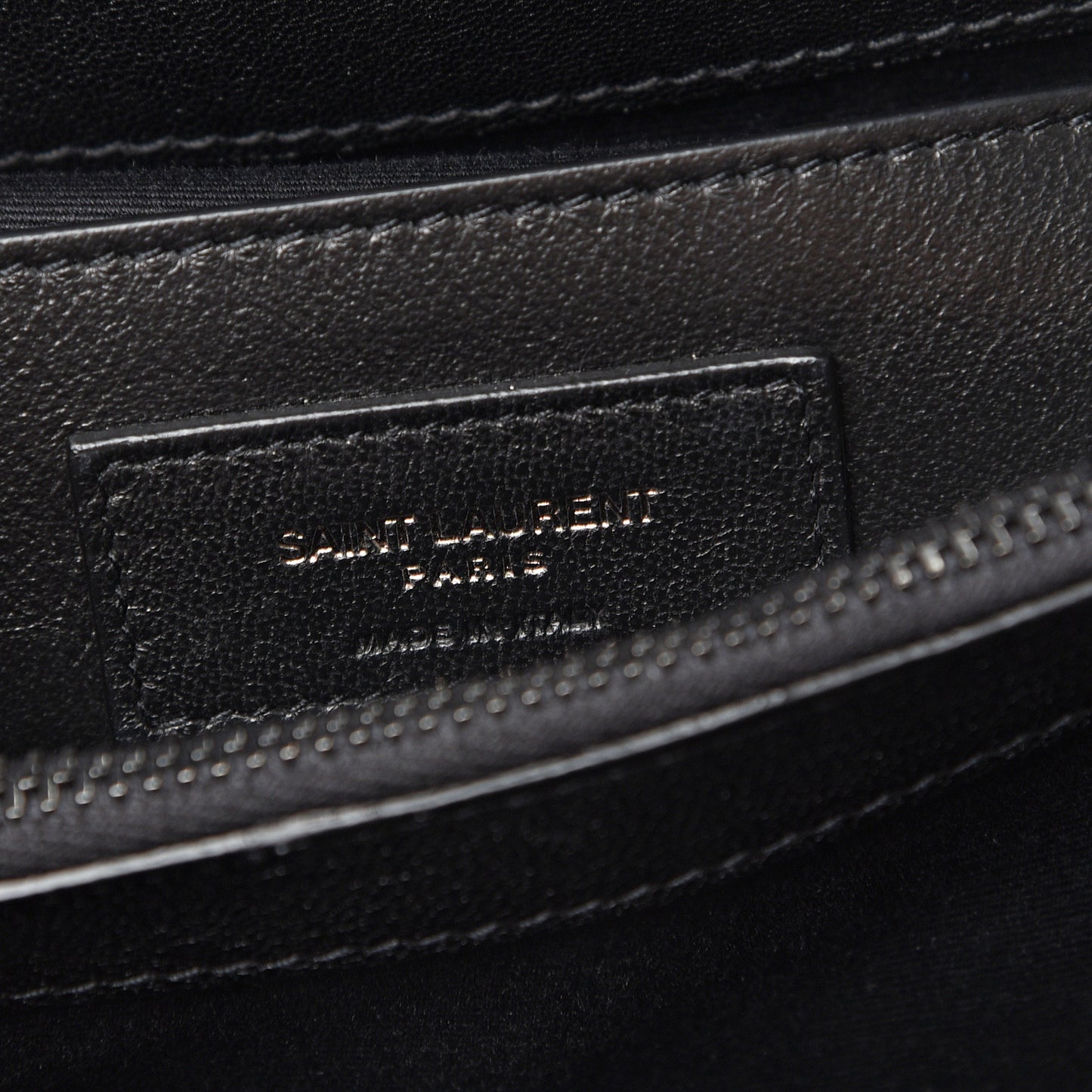 Sheepskin Matelasse Chevron Monogram Monochrome Large College Satchel Black