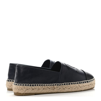 Chanel Lambskin CC Espadrilles 39 Navy Black 3 of 4