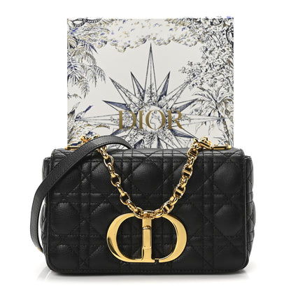 Christian Dior Calfskin Cannage Small Caro Bag Black 11 of 11