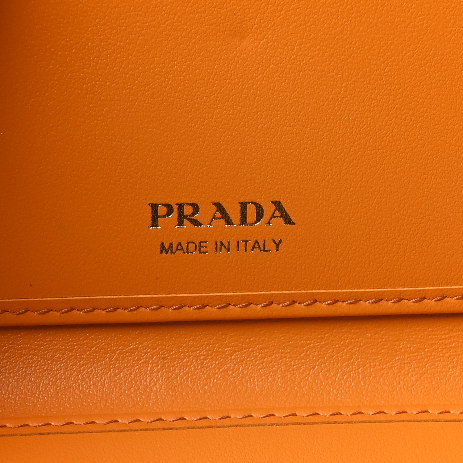Prada Calfskin Small Triangle Wallet Ambra 6 of 8