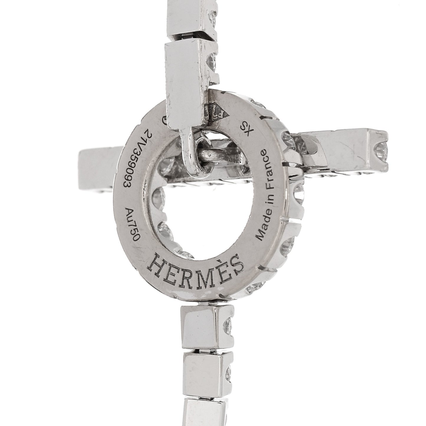 18K White Gold Diamond Finesse Link Bracelet XS