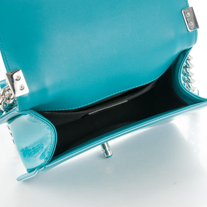 Chanel Patent Calfskin Small Boy Flap Plexiglass Turquoise 6 of 11
