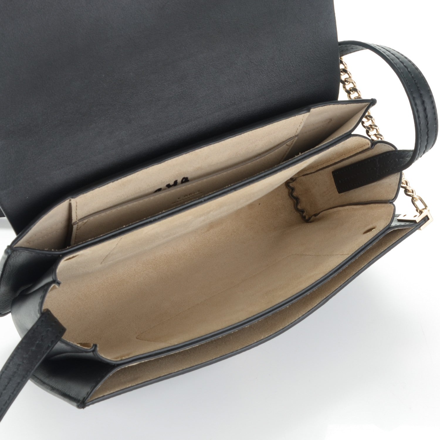 Chloe Suede Calfskin Small Faye Shoulder Bag Black 5 of 8