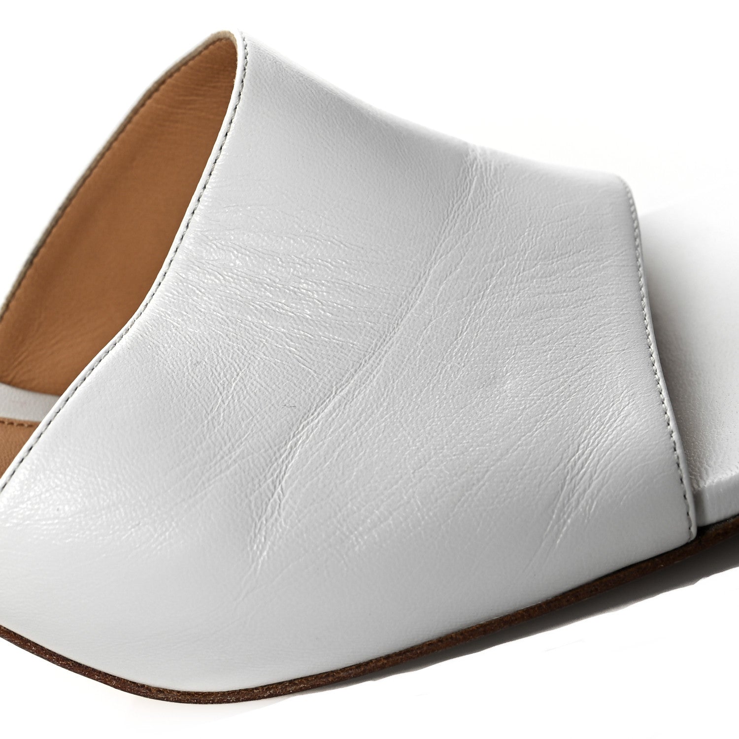 Bottega Veneta Lambskin Stretch Mule Sandals 40 Optic White 10 of 10