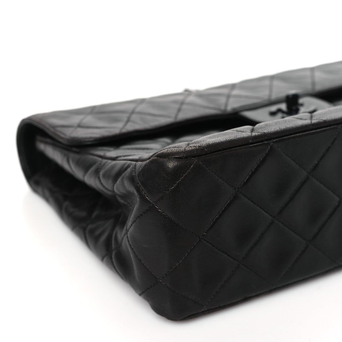 Lambskin Quilted Jumbo Single Flap So Black