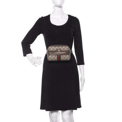 Gucci GG Supreme Monogram Web Small Ophidia Belt Bag 85 34 Dark Brown 2 of 12