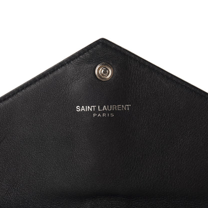 Saint Laurent Calfskin Monogram Tri Pocket Crossbody Bag Black 9 of 11