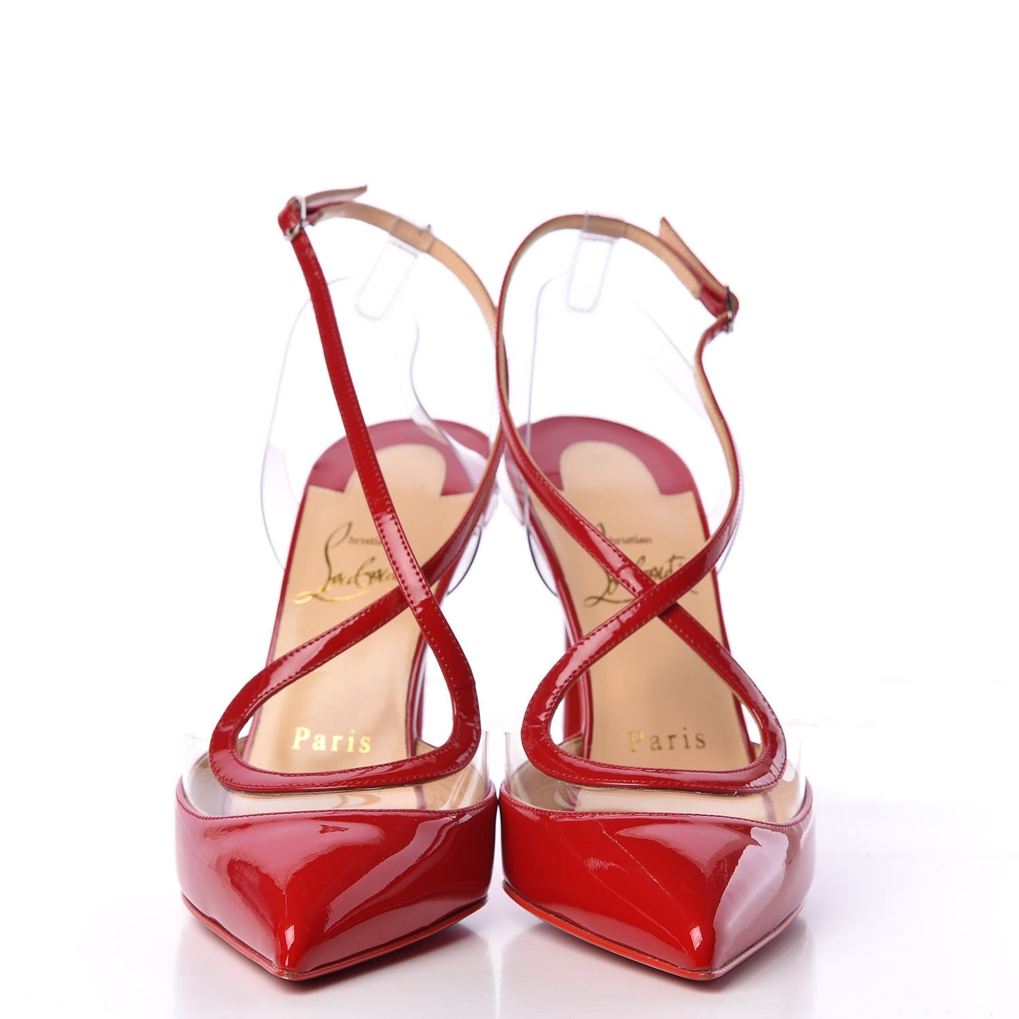 Patent PVC Cupidetta 100 Pumps 36 Loubi Transparent