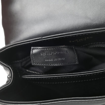 Saint Laurent Calfskin Y Quilted Monogram Toy Loulou Crossbody Bag Black 7 of 11