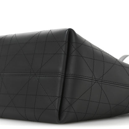 Christian Dior Smooth Calfskin Vintage Flat Macrocannage Small Toujours Vertical Tote Black 10 of 10
