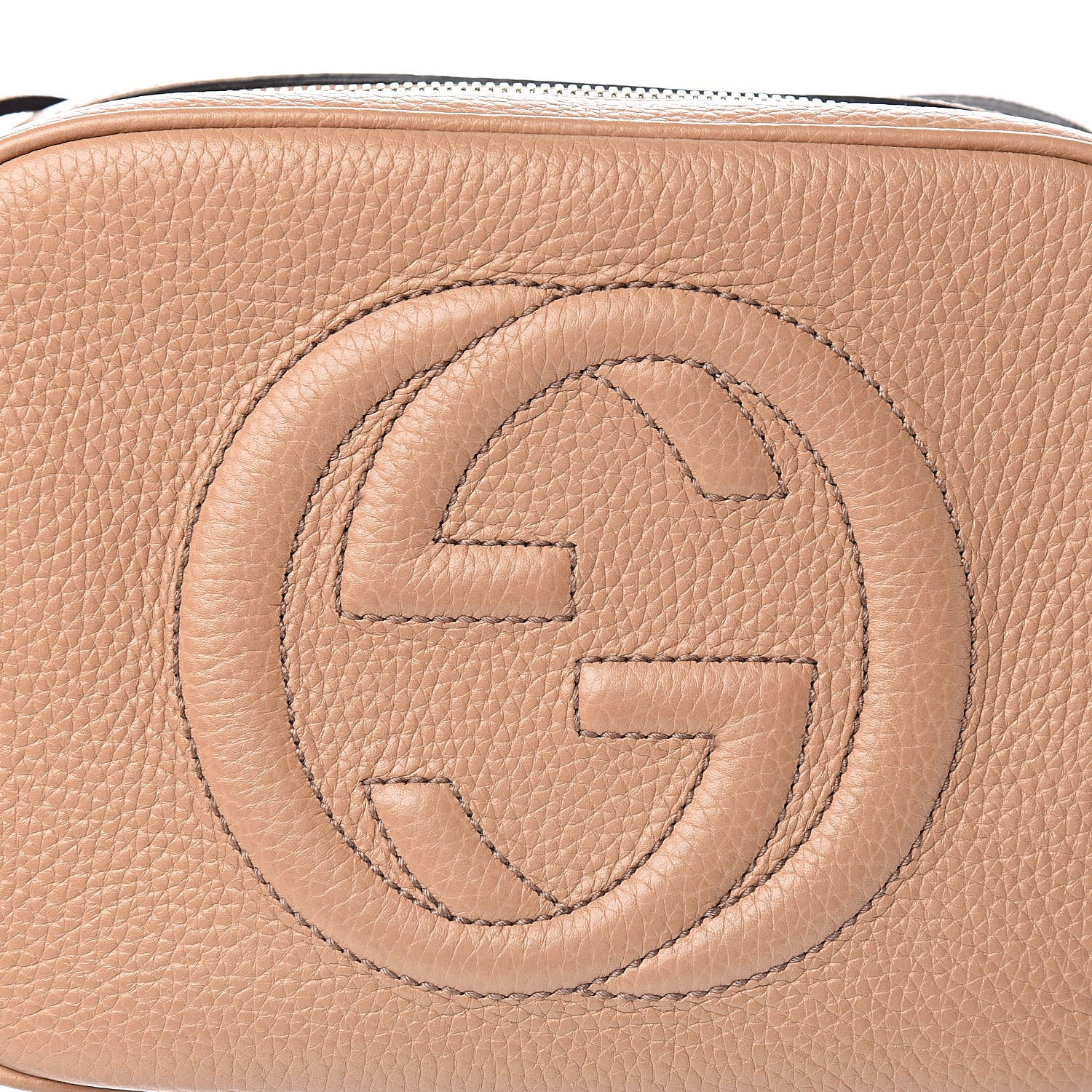 Gucci Pebbled Calfskin Small Soho Disco Bag Rose Beige 10 of 11