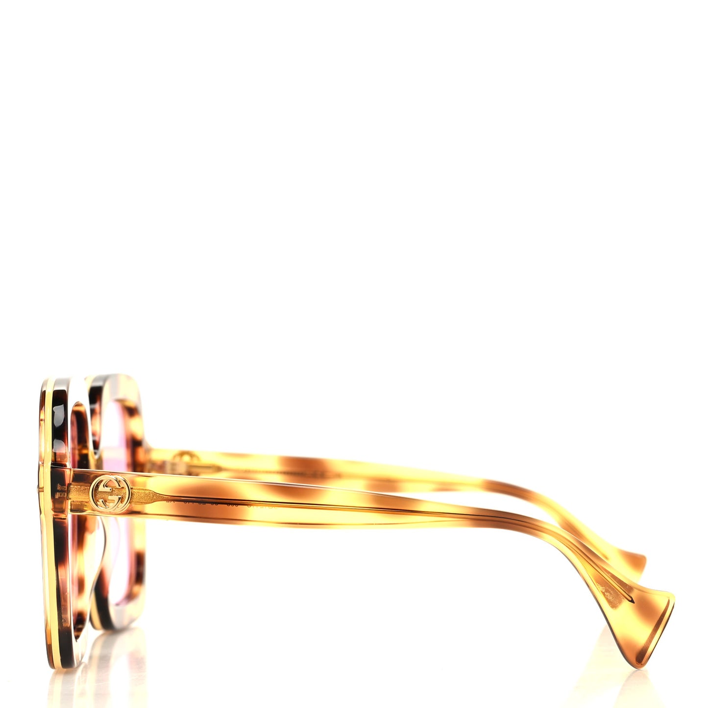 Acetate Round Frame Sunglasses GG1241S Tortoise